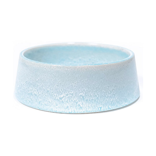 FLUFFINO® Hundenapf / Futternapf Keramik - 800 ml in blau, handgefertigt, lebensmittelecht, spülmaschinenfest, für kleine und mittelgroße Hunde.