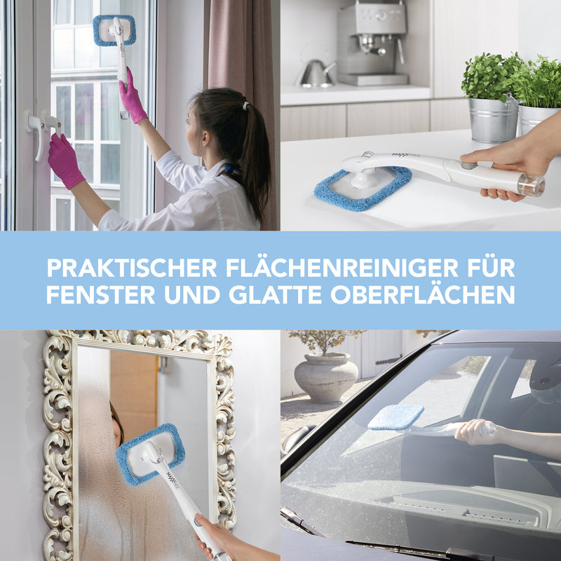 MAXXMEE Scheiben- & Flächenreiniger - für Autofenster, glatte Flächen im Haushalt u.v.m. - weiß/blau