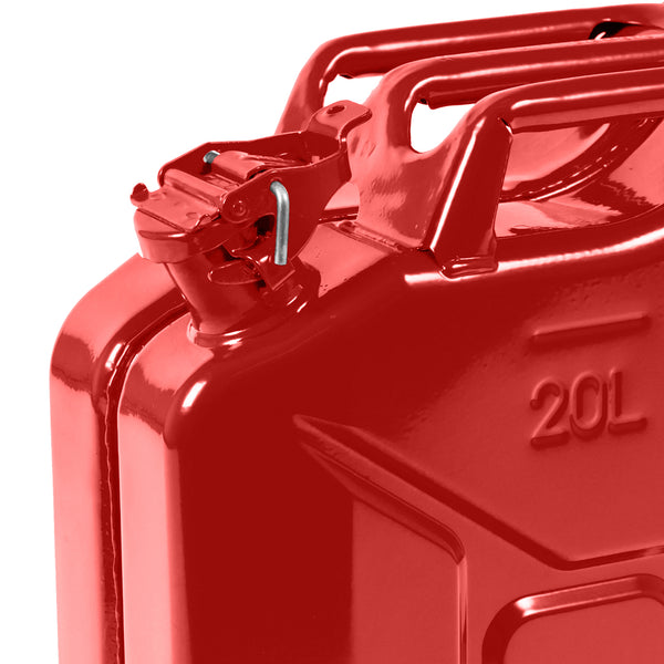 Oxid7® Metall Benzinkanister Kraftstoffkanister rot 20 Liter