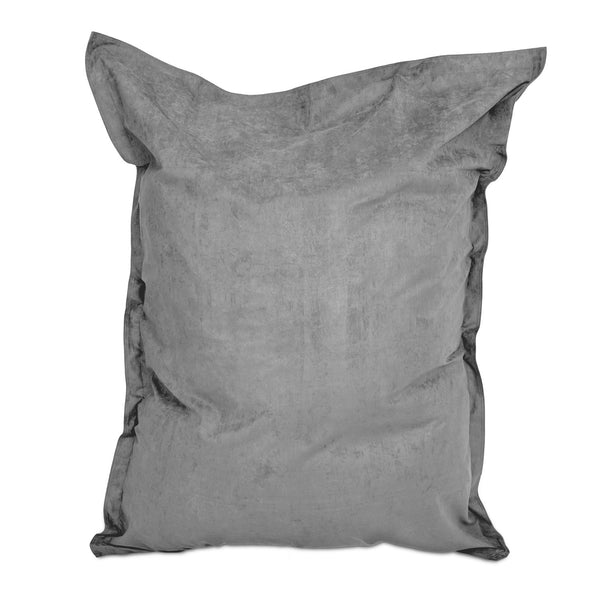 LUMALAND XXL Microvelours Sitzsack 380L, 140x180 cm, grau, wasserfest, Indoor, bequeme Alternative zu Sofa und Sessel.