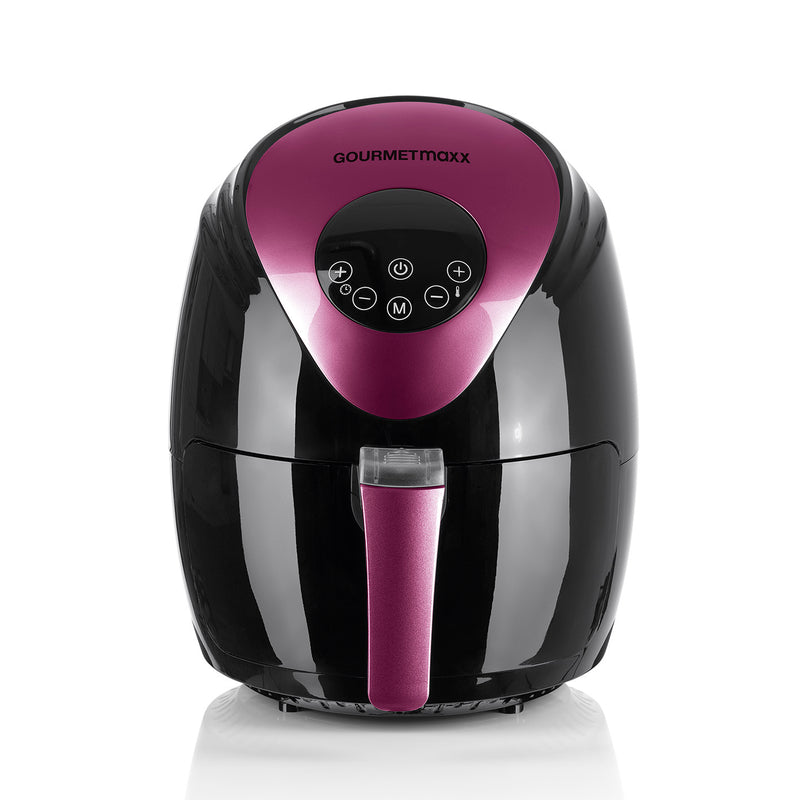 GOURMETmaxx Heißluft-Fritteuse Digital 2,5l 1500W - Schwarz/Beere