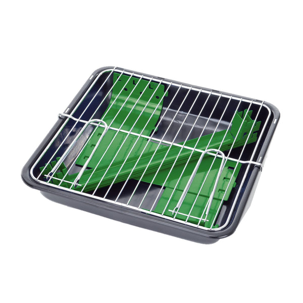 GRILLCHEF PortaGo - 29 cm - grün mit einsteckbarem Windschutz, verchromtem Grillrost und emaillierter Feuerschüssel.