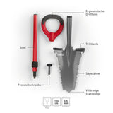 GARVIDA Spaten- & Wurzelsäge - 114 cm - grau/rot