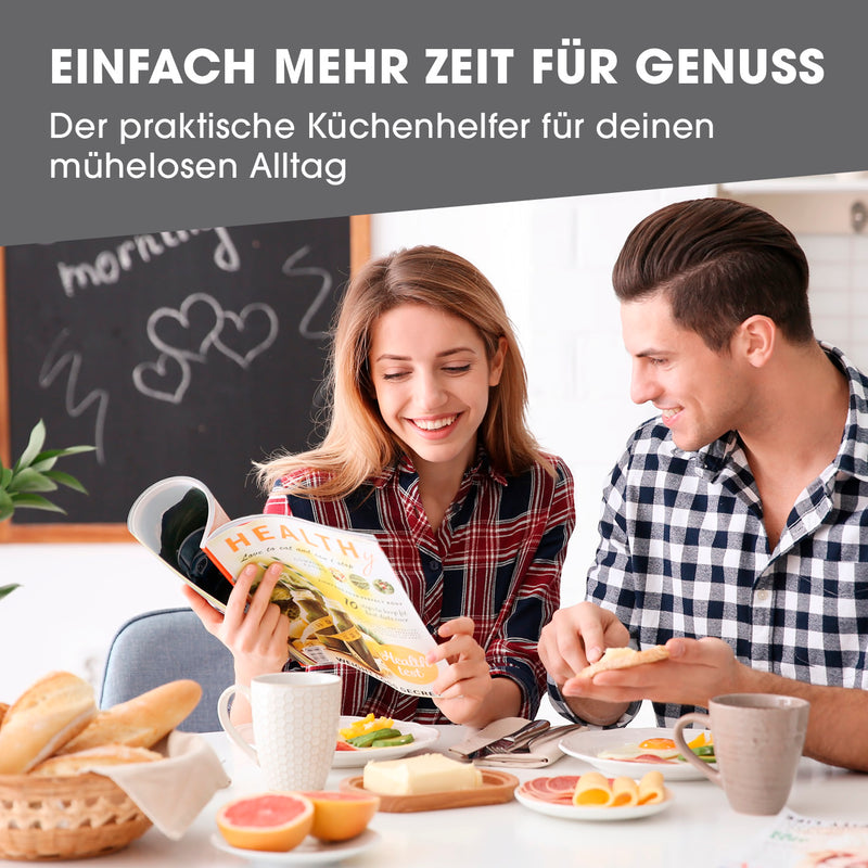 GOURMETmaxx Wasserkocher 1,8l Edelstahl kabellos mit 360° Basisstation und Wasserstandsanzeige für bis zu 15 Tassen Tee.