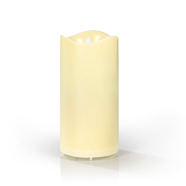 EASYmaxx LED-Projektor Kerze in creme mit kabellosem Batteriebetrieb und 4 wechselbaren Themenschablonen für täuschend echten Kerzenschein.