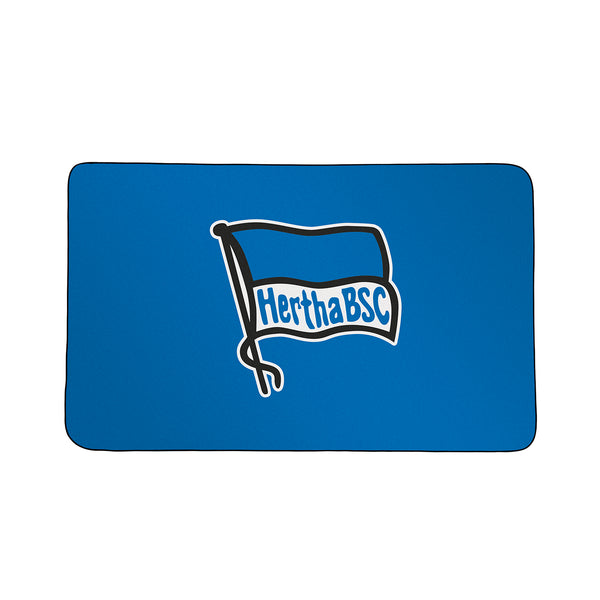 Hertha BSC Sporthandtuch Deluxe 80x130 cm blau mit Mikrofaser, schnelltrocknend, saugfähig und inklusive Mesh-Bag.