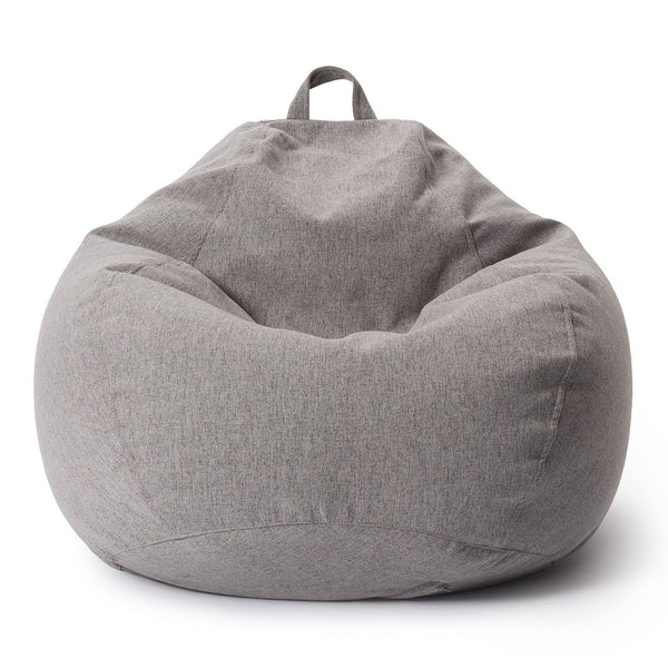 LUMALAND Comfort Line XXL Sitzsack in Hellgrau mit EPS Perlen Füllung, 100x120x50 cm, waschbar und besonders komfortabel.