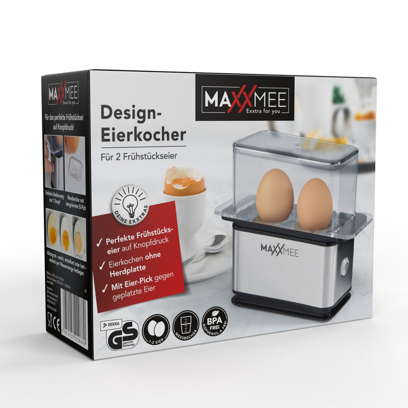 MAXXMEE Eierkocher Kompakt - Bis zu 2 Frühstückseier