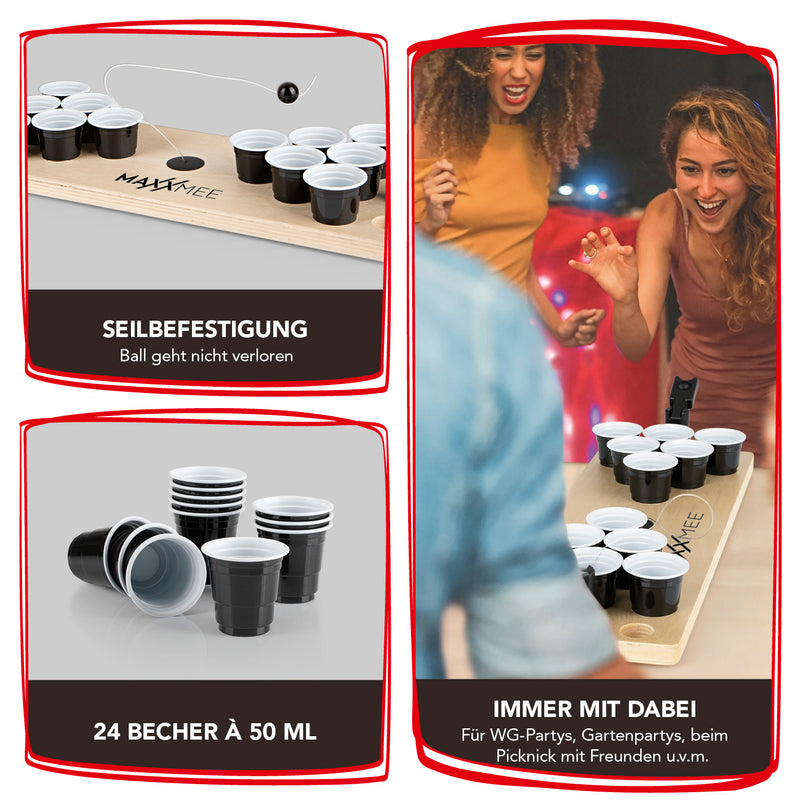 MAXXMEE Tischspiel Beer Pong mini - 50x16x9cm