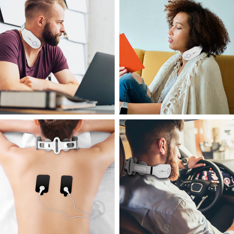 nah-vital® Nackenmassagegerät - Mit EMS- und Wärmefunktion - weiß