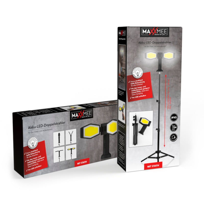 MAXXMEE LED-Strahler Universal - 3 Leuchtmodi - schwarz