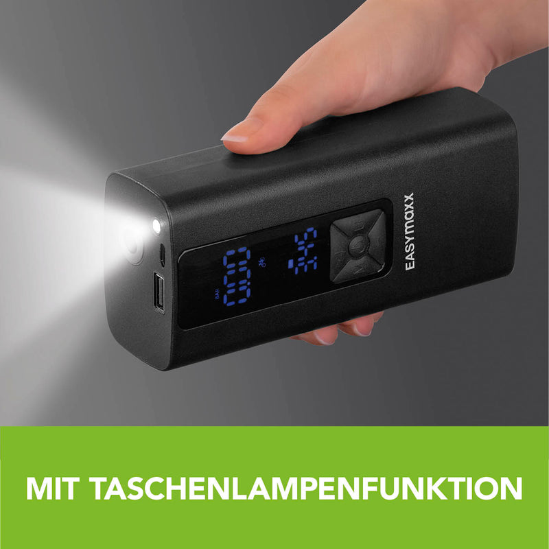 EASYmaxx Akku-Handkompressor mit Digital-Display - schwarz