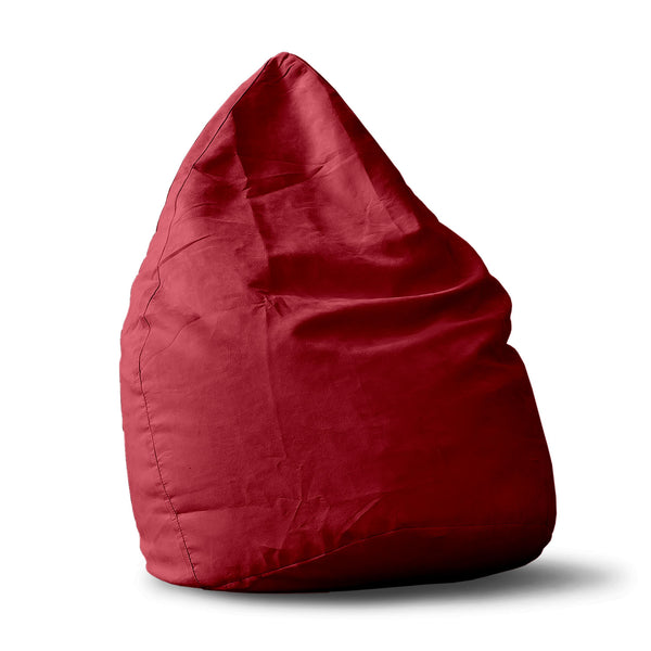 LUMALAND Luxury XL Sitzsack stylischer Beanbag - 120L Füllung - Rot