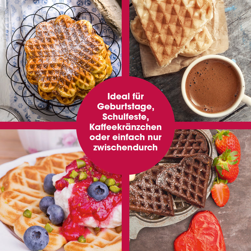 GOURMETmaxx Waffeleisen Herz - schwarz/Edelstahl