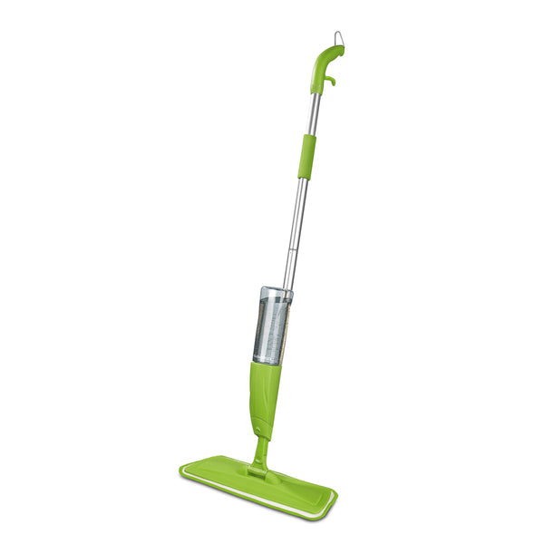 CLEANmaxx Spray-Mopp 600ml Tank limegreen mit abnehmbarem Wassertank und Tropf-Stopp, ideal für empfindliche Hartböden.