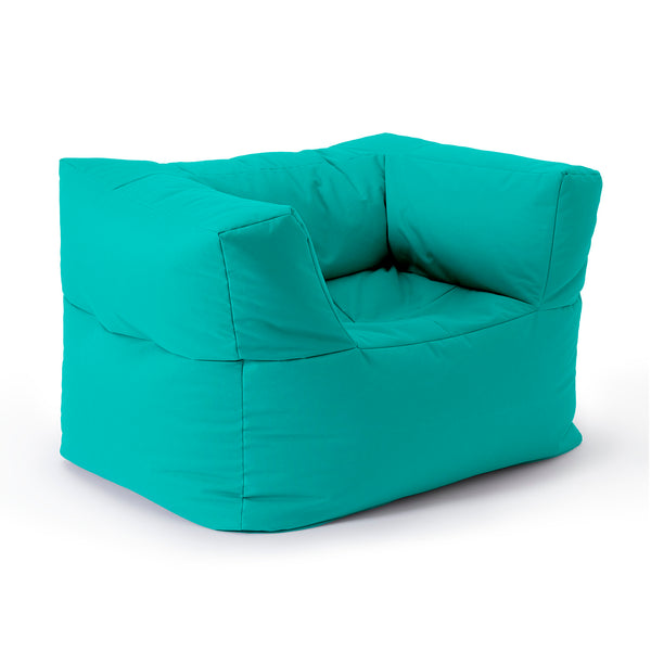 LUMALAND Sitzsack-Sofa Sessel Türkis mit 400 L Volumen, modular, komfortabel, pflegeleicht und outdoor-geeignet.