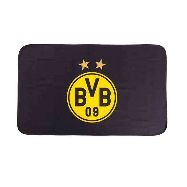 BVB Sporthandtuch Deluxe - 80x130 cm - schwarz/gelb