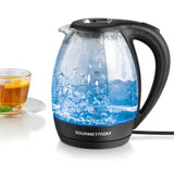 GOURMETmaxx Glas-Wasserkocher mit LED-Beleuchtung - 360° drehbar