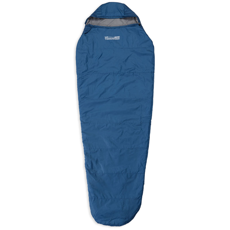 Where Tomorrow Camping Schlafsack Small & Light - Mumienschlafsack mit Tasche - 220 x 80 x 50 cm - Royalblau