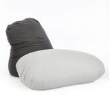 LUMALAND Flexi Comfort Sitzsack - Premium Bean Bag Sitzkissen Medium - 142 x 84 cm - Hellgrau