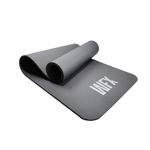 #DoYourFitness Fitnessmatte - In- & outdoor - Yoga, Gymnastik & Co. - 183 x 61 x 0,8 cm - Grau