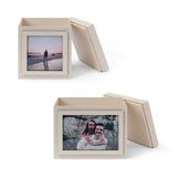 LUMALAND Photobox 2er-Set Weiß - Geschenk & Aufbewahrung, Hochzeit, Geburtstag