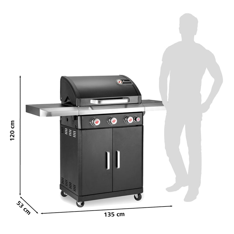 LANDMANN Gasgrill Rexon PTS 3.1 - schwarz