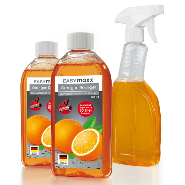 EASYmaxx Orangenreiniger 3tlg. mit starker Fettlösekraft für Grillroste, Backöfen und vielseitige Oberflächenreinigung.