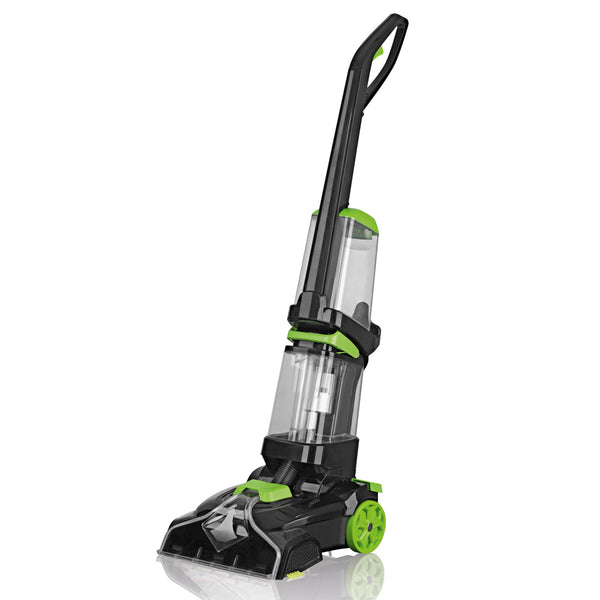 CLEANmaxx Teppichreiniger Professional 800 W Schwarz/Grün mit Teppichshampoo zum Waschen, Reinigen und Absaugen von Teppichen.