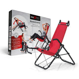 MAXXMEE Inversionstrainer Deluxe - Heimtrainer für Rücken, Bauch, Rumpf & Beine - rot/schwarz