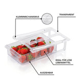 GOURMETmaxx Klemm-Schublade für Kühlschrank 3er-Set - transparent