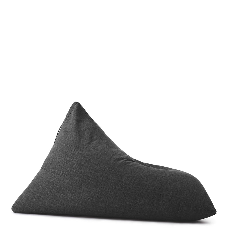 LUMALAND Sitzsack Interior Line - Sitzkissen Bean Bag - Dreieckiger Komfort-Sitzsack - 370l Füllung - 150 x 100 x 100 cm - Dunkelgrau