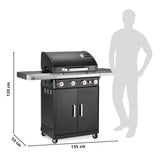 LANDMANN Gasgrill Rexon 4.1 cooK - schwarz (Kein Speditionsversand)