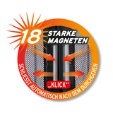 EASYmaxx Moskitonetz Magic Klick mit Magnetverschluß - schwarz - 90 x 210 cm - 2er-Set