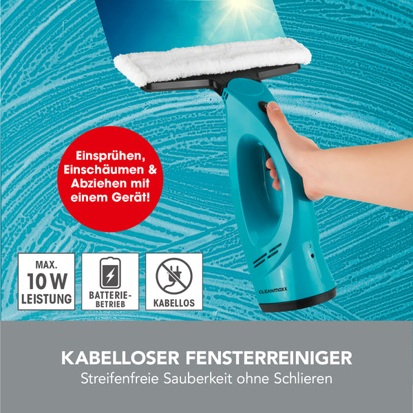 CLEANmaxx Fensterreiniger mit Mikrofasertuch & Messbecher