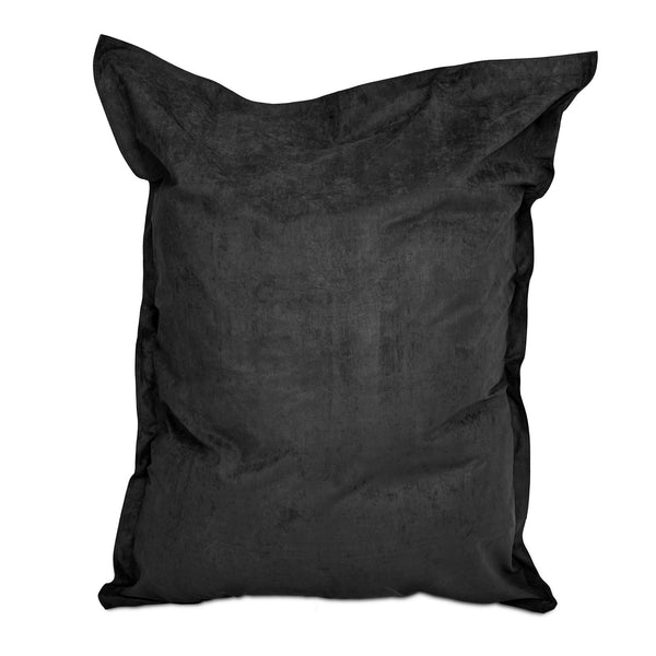 LUMALAND XXL Microvelours Sitzsack 380L 140x180 cm Schwarz, großer bequemer Indoor Sitzsack aus hochwertigem Microvelours.