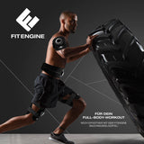 FitEngine EMS Arm- und Bein-Manschetten - Trainieren mit Elektrischer Muskelstimulation - schwarz