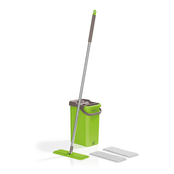MAXXMEE Komfort-Mopp Smart 7,5 l mit 2-Kammer-Eimer, Auswring-Mechanismus, ideal für Laminat, Parkett und Fliesen.