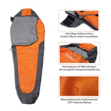 Where Tomorrow Camping Schlafsack Small & Light - Mumienschlafsack mit Tasche - 220 x 80 x 50 cm - Orange-Grau