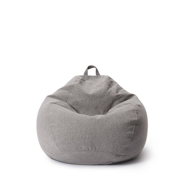 LUMALAND Comfort Line Sitzsack L in Hellgrau, 80x90x50 cm, mit gemütlicher EPS-Perlen-Füllung und waschbarem Bezug.