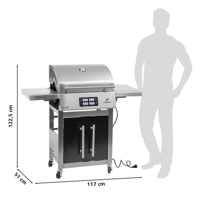 LANDMANN VOLTRIS Elektro-Grillwagen - Edelstahl