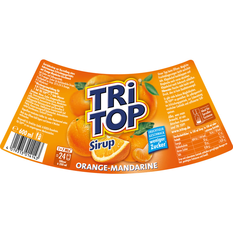 TRi TOP Sirup Orange-Mandarine - 600 ml