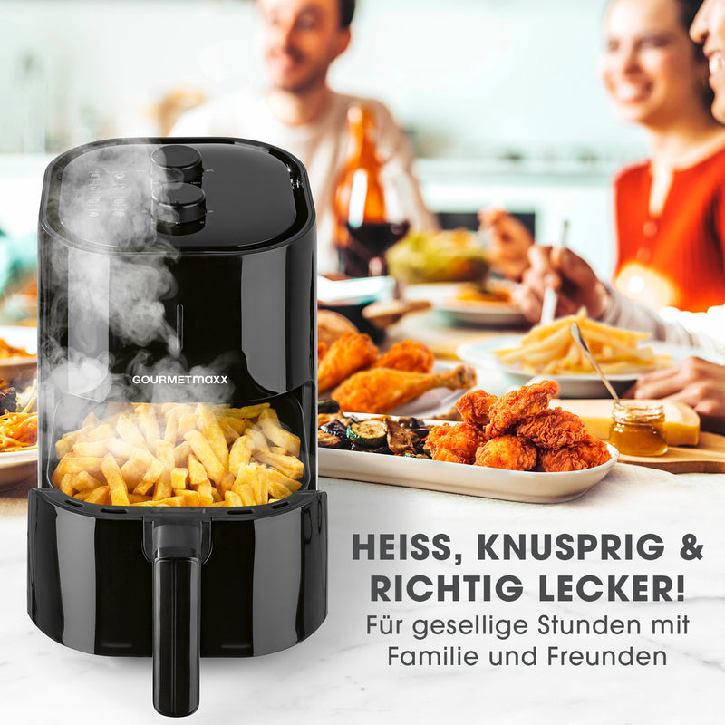 GOURMETmaxx Heißluft-Fritteuse Mechanisch 3,6l - Schwarz