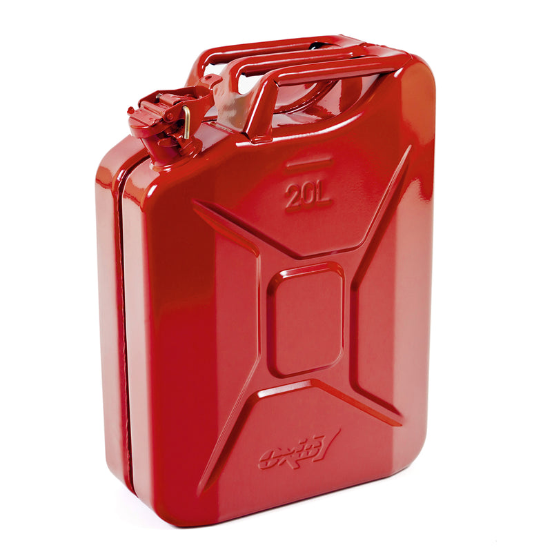 Oxid7® Metall Benzinkanister Kraftstoffkanister - 20 Liter - Rot