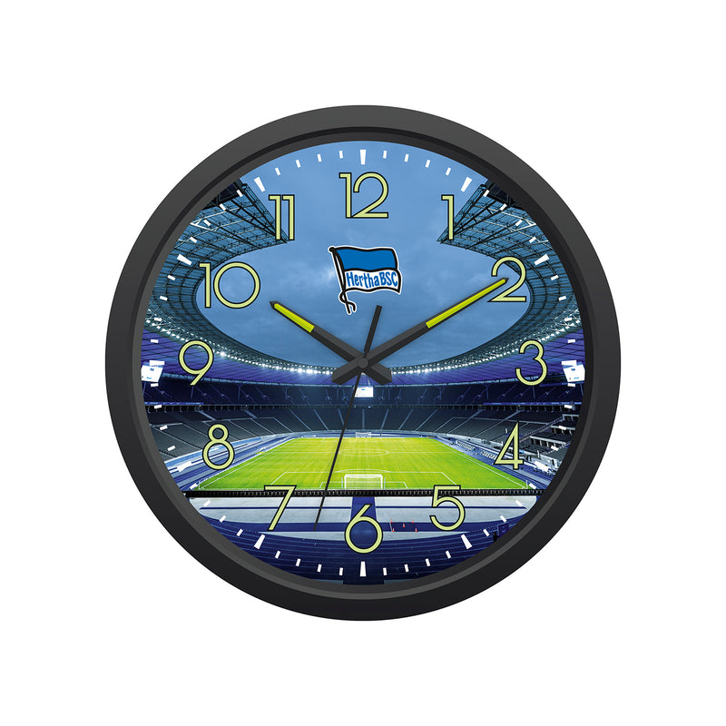 Hertha BSC Wanduhr "Glow in the dark" mit Logo