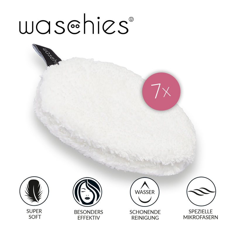 waschies Abschmink-Pads 7er-Set - weiß