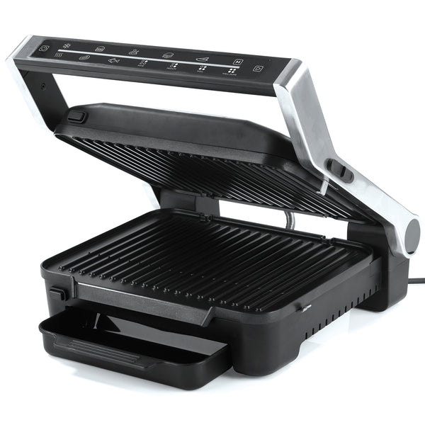 MAXXMEE Kontakt-Grill mit 6 Programmen - 2000W, großer Grillfläche, Touch-Display und abnehmbaren, antihaftbeschichteten Platten.
