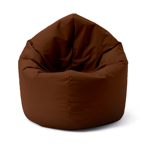 LUMALAND Sitzsack Drops (300 L) braun, leichter In- & Outdoor Sitzsack mit pflegeleichtem, robustem Material und verdecktem Reißverschluss.