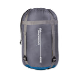 Where Tomorrow Camping Schlafsack Small & Light - Mumienschlafsack mit Tasche - 220 x 80 x 50 cm - Grau-Himmelblau