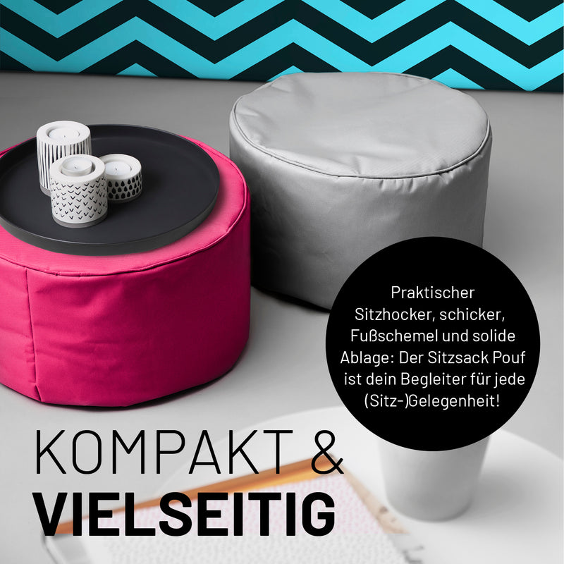 LUMALAND Sitzsack Pouf (50 L) - In- & outdoor - Pink